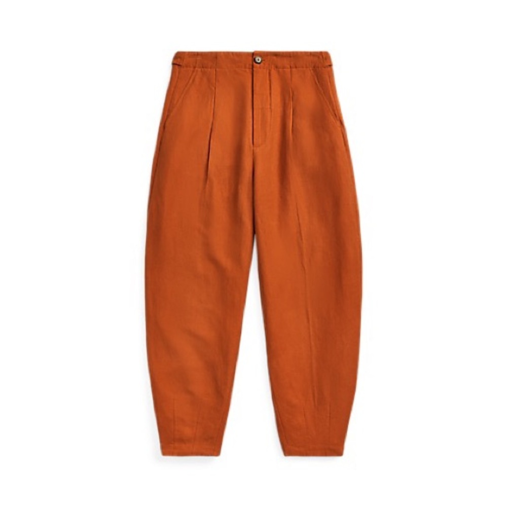 Silk-Blend Curved Tapered Pant
Polo Ralph Lauren size 6 women’s large orange